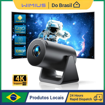 Mini Portable Projector — 1080P, Android 11, WiFi & Bluetooth, Auto Keystone
