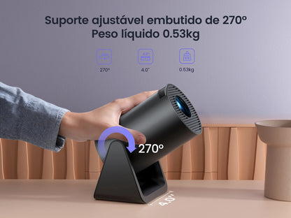 Mini Portable Projector — 1080P, Android 11, WiFi & Bluetooth, Auto Keystone