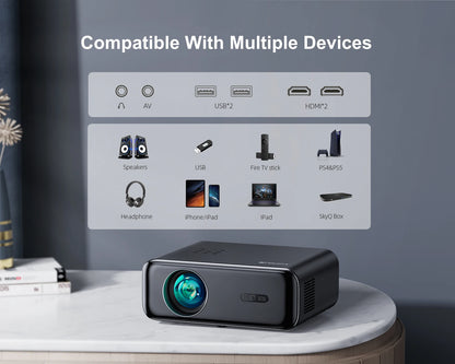4K Portable WiFi Home Theater Projector — Full HD 1080P