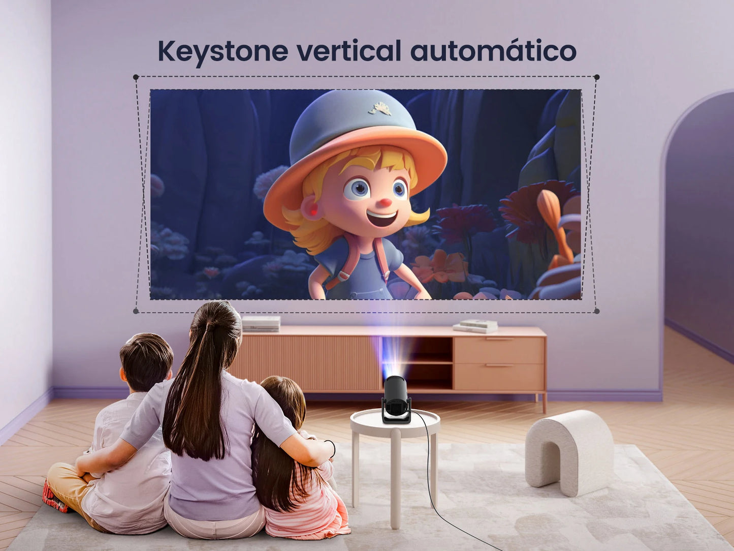 Mini Portable Projector — 1080P, Android 11, WiFi & Bluetooth, Auto Keystone