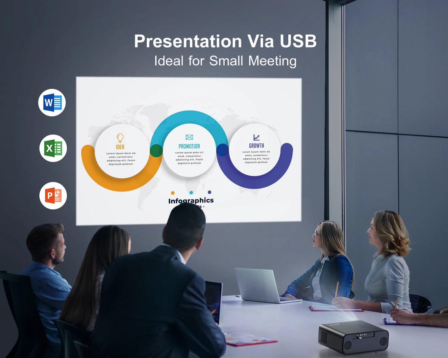 4K Portable WiFi Home Theater Projector — Full HD 1080P