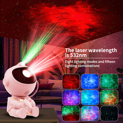 Astronaut Galaxy Star Projector — Nebula LED Night Light with Remote