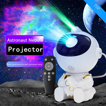 Astronaut Galaxy Star Projector — Nebula LED Night Light with Remote