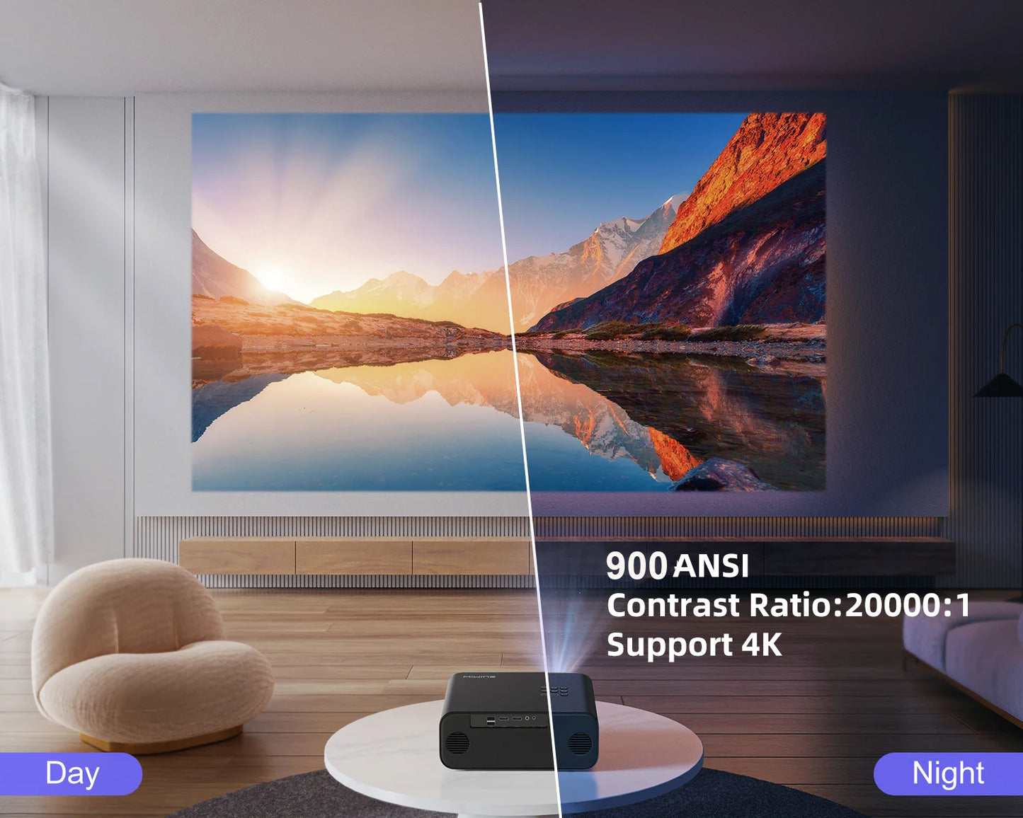 4K Portable WiFi Home Theater Projector — Full HD 1080P