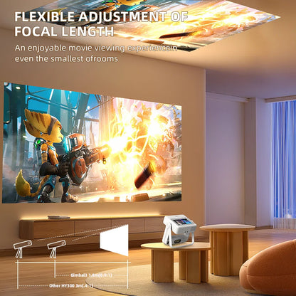 Smart Touch Screen 4K Projector — WiFi 6, Bluetooth, Auto Focus