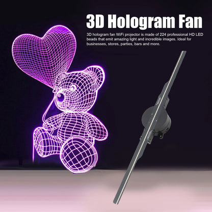 3D Hologram Fan Display — WiFi LED Advertising Projector, 16.5"