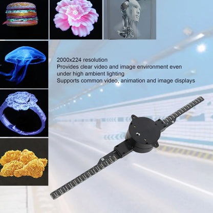 3D Hologram Fan Display — WiFi LED Advertising Projector, 16.5"