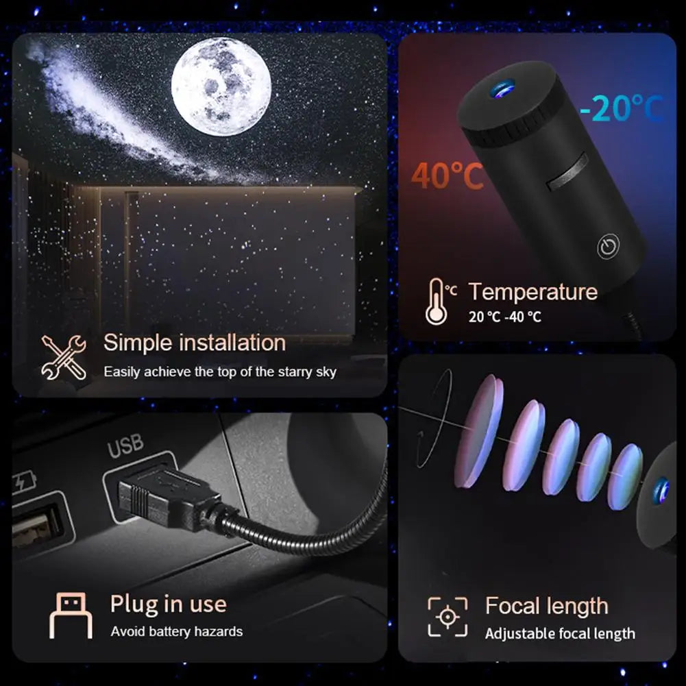 LED Star Sky Projector — USB Night Light